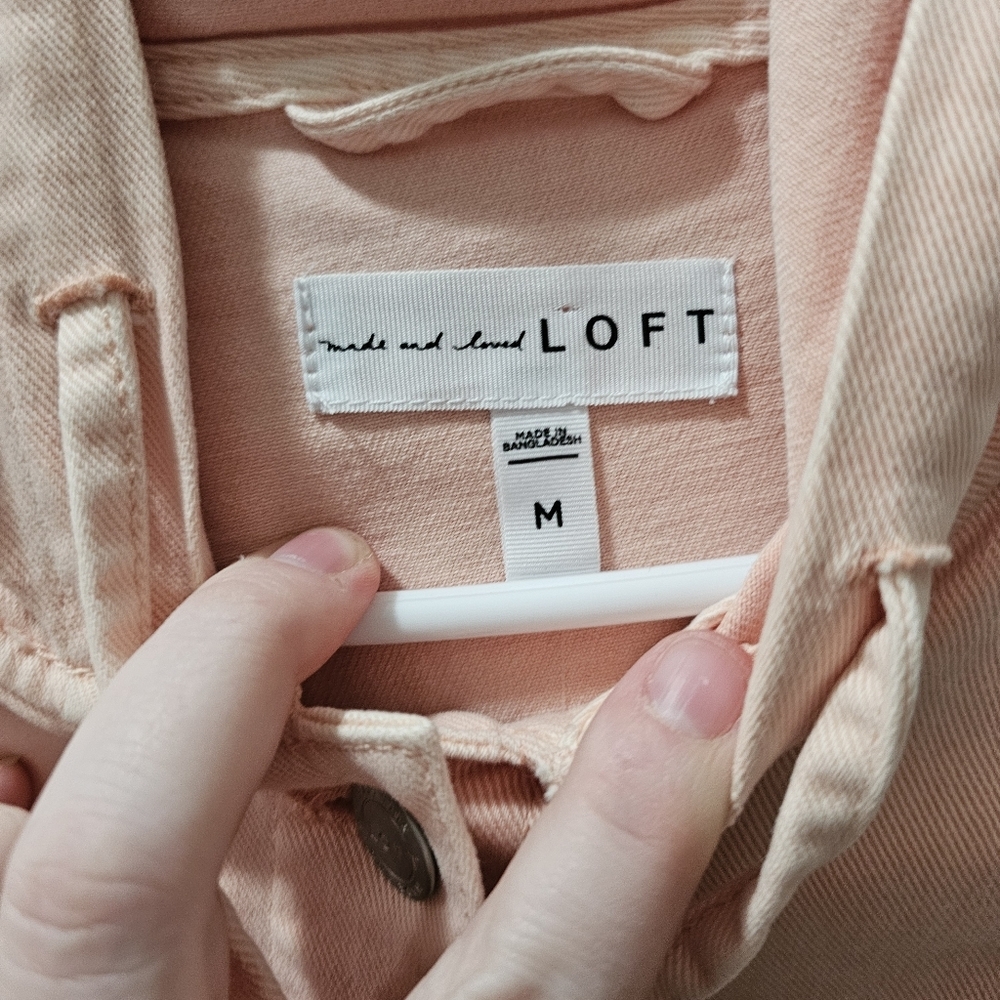Ann Taylor LOFT Pink Demin Jacket - Picture 5 of 7